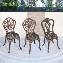 户外铸铝三件套阳台小茶几室外花园休闲铁艺铝架桌椅现代简约家具
