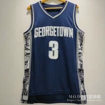 3号艾弗森球衣 乔治城大学复古刺绣速干篮球服运动背心美式训练服