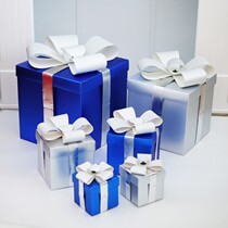 圣诞节装饰礼品盒摆件橱窗场景活动盒子道具开业场景布置礼盒堆头