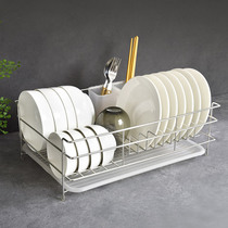 304不锈钢台面碗碟架单层放碗架沥水架 橱柜内抽屉式晾碗筷收纳盒