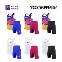 必迈新男女跑步竞速训练套装A组竞赛背心A+上衣+压缩短裤2/3.5寸