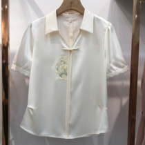 L529-1 时尚洋气雪纺衫女式2024夏季新款韩版气质妈妈小衫