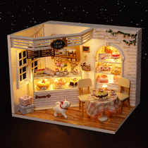 智趣屋diy小屋蛋糕小猫日记手工房子制作拼装玩具模型生日礼物女