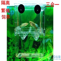 幼鱼孵化盒孔雀鱼繁殖器幼鱼隔离盒双层自浮式鱼苗盒斗鱼盒繁殖盒