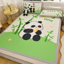 熊猫冰丝凉席夏天2024新款儿童卡通学生宿舍单人上下床夏季子母床