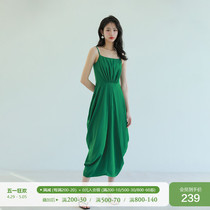 稀有概率设计感复古吊带裙女2024夏季新款小众高级气质收腰连衣裙