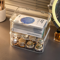 透明面膜盒子化妆品收纳盒桌面置物架宿舍护肤品杂物亚克力收纳箱