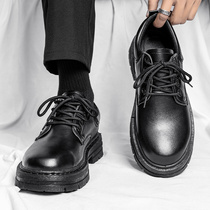 皮鞋男夏季商务正装休闲运动黑色小皮鞋青少年男生西装低帮马丁靴