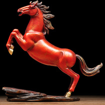 铜红色的马摆件工艺品招财风水马到成功办公室书房家居客厅装饰品