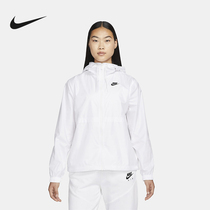 Nike耐克梭织连帽夹克女夏款防风服防泼水薄款运动外套DM6180-100