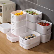 厨房冰箱长方形保鲜盒微波耐热<em>塑料饭盒</em>食品餐盒水果收纳密封盒