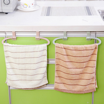 毛巾挂架免打孔厨房用品用具小百货创意省空间放抹布收纳置物架