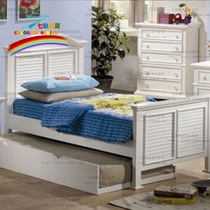 实木单层床儿童床创意定制欧式美式大床青少年家具男孩女孩床婚床