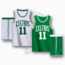凯尔特人篮球服套装11号欧文5加内特比赛队服绿色衣男女儿童定制