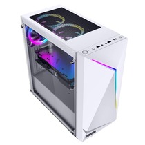 撒哈拉神光7号白色台式机电脑机箱侧透 ATX大板RGB主机箱水冷游戏