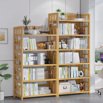 书架落地置物架儿童书柜子家用桌面简易客厅多层书本收纳储物楠竹