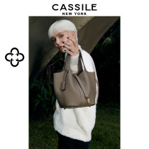 cassile卡思乐水桶包女2024新款菜篮子包包高级感真皮小众手提包