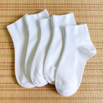 春秋季全棉女袜学院风学生短袜黑白色运动袜子女日系简约小白袜