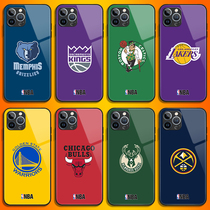 NBA篮球队徽章适用于苹果13iphone14玻璃手机壳公牛11pro湖人12promax独行侠plus国王76凯尔特人8勇士步行者