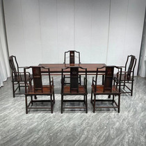 大红酸枝红木家具干泡茶桌七件套客厅中式实木休闲招待泡茶桌