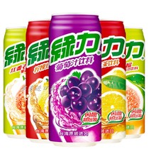 （原装进口）台湾绿力果汁饮料多口味葡萄水蜜桃芒果汁490ml*12罐