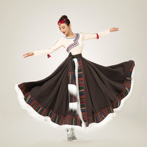 新款民族服装藏族舞蹈表演服少数民族蒙古族演出广场舞大摆裙套装