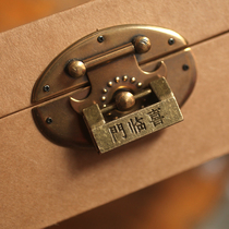 【喜临门复古锁】带钥匙可打开古铜色 可爱日记本相册盒子 收藏锁