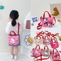 新款儿童帆布包单肩可爱卡通儿童斜挎包韩版女童小布包小女孩包包