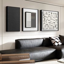 翻行 现代简约黑白灰抽象客厅沙发装饰画艺术创意高级感三联挂画