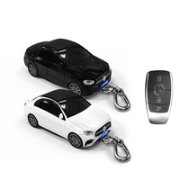 适用于奔驰E级 汽车钥匙智灵鸟车模钥匙塑料保护壳带灯光创意礼物