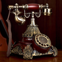 欧式仿古复古转盘电话机美式时尚创意家用固定座机无线插卡电话