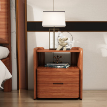 凯的新中式乌金木全实木多功能卧室床头柜简约创意型储物柜可定制