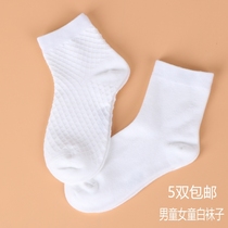 儿童袜子棉袜薄款春夏薄款短袜小学生白色运动棉袜男童女童中筒袜