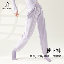 3121舞蹈裤女现代舞萝卜裤古典束脚成人教师专用中国练功紫色上课