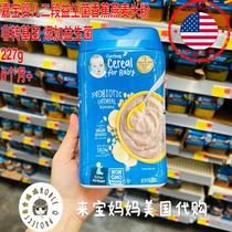 美国代购Gerber嘉宝婴儿辅食二段益生菌香蕉燕麦米粉2段米糊227g