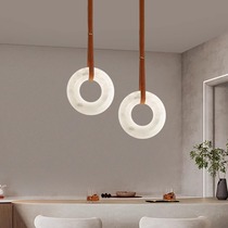 现代设计师艺术客厅餐厅吊灯圆形天然云石灯别墅样板房卧室灯具