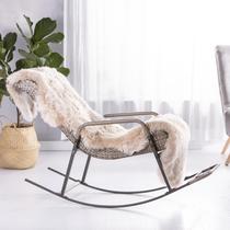 羊毛摇椅通用坐垫躺椅垫藤椅加厚垫子长毛皮毛一体羊毛垫摇摇椅垫