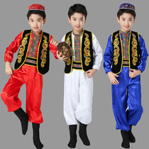 儿童演出服少数民族服装新疆维族服装维吾尔族服回族服男童表演服