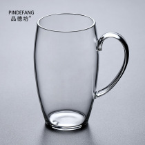 日式创意玻璃带把花茶杯绿茶杯喝水杯牛奶果汁杯