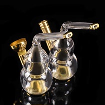 黄铜有机玻璃水烟壶烟袋烟斗袋玻璃透明卷烟/烟丝过滤两用水烟斗