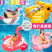 INTEX儿童成人水上充气玩具坐骑网红独角兽火烈鸟浮排浮床游泳圈