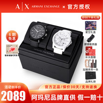 Armani阿玛尼手表情侣款一对休闲运动简约ins风腕表AX1326+AX1325