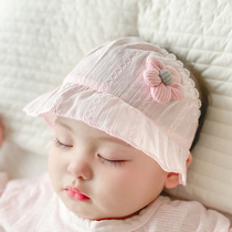 婴儿帽子夏季薄款护囟门帽女宝宝遮阳纯棉夏天新生幼儿女童护脑门