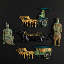 秦始皇兵马俑西安博物馆旅游纪念品装饰磁铁贴创意3D立体冰箱贴