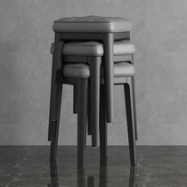 加厚塑料凳子家用现代简约成人塑料凳圆凳餐厅椅子可叠放板凳备用