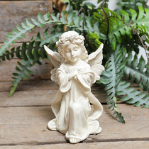 小天使石膏置物架美欧摆件田园摆设幼儿园人物雕像塑像植物角装饰
