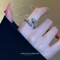 戒指女小众设计高级感蛇形戒子时尚个性轻奢复古尾戒食指戒指环夏
