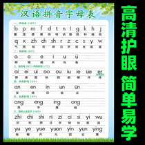 一年级小学生汉语拼音字母表aoe声母韵母整体认全套儿童挂图<em>墙贴</em>