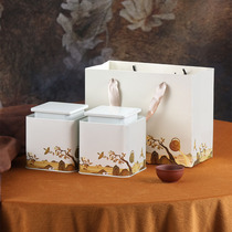 高档通用红茶绿茶方形茶叶罐铁罐白茶普洱茶散茶铁盒空盒子定制