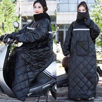 穿在身上的挡风被冬季电动摩托车骑行防寒成人保暖加绒加厚挡风衣
